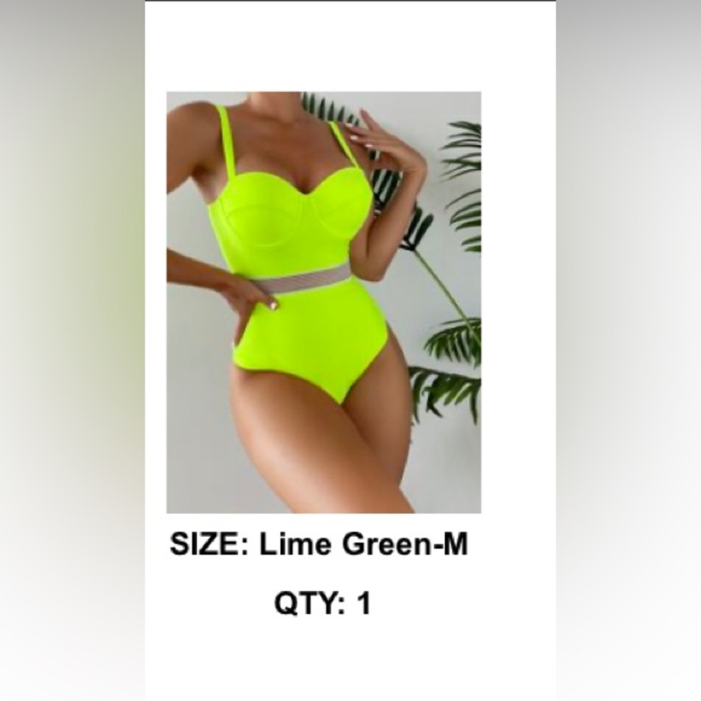 SHEIN Push-up One Piece Swimsuit Size: M